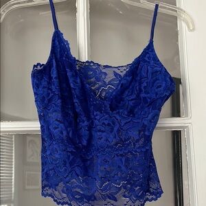 Blue lace cami